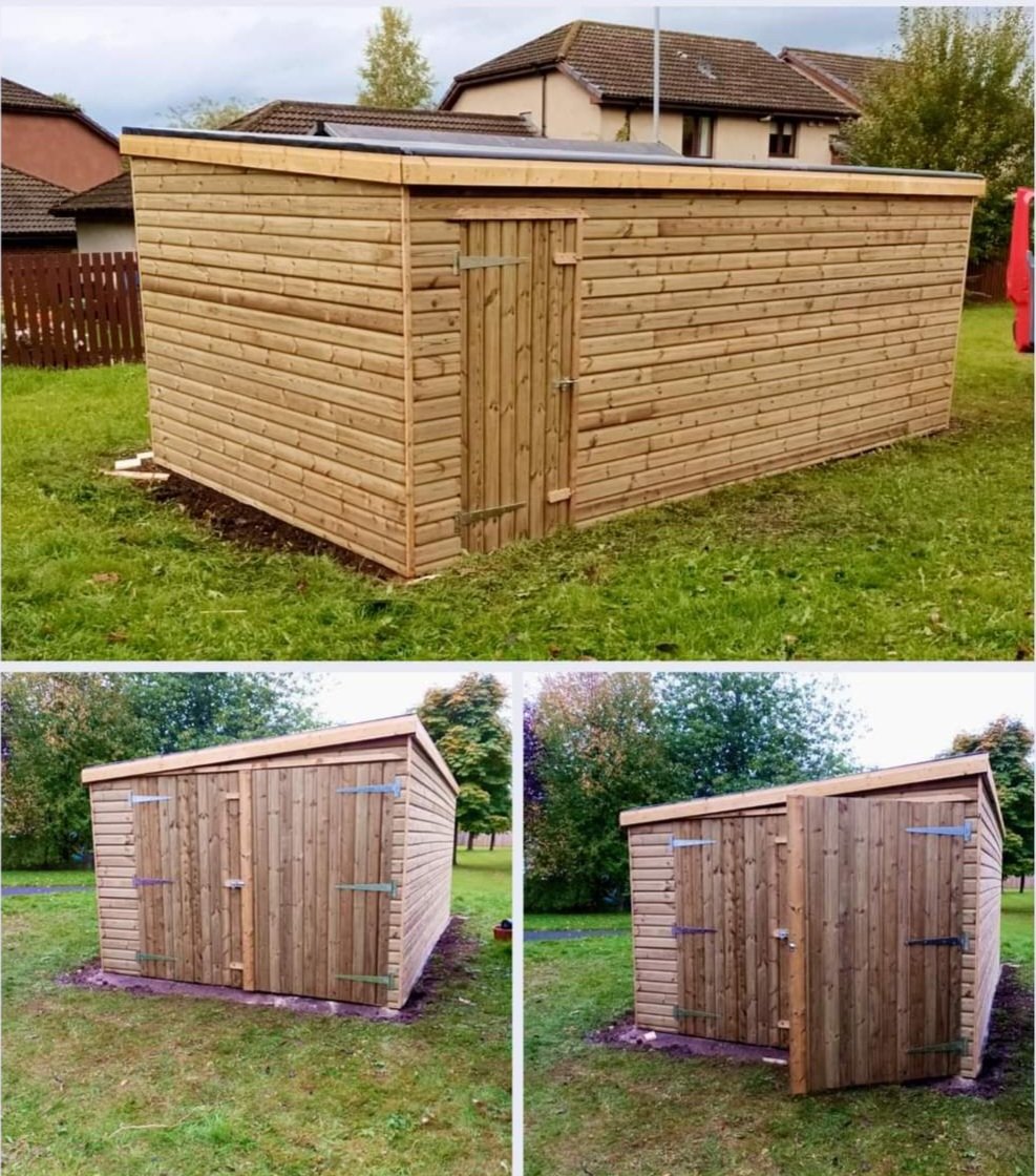 Pent Timber Garage
